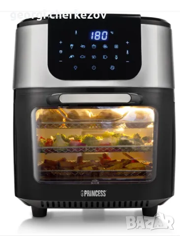 Уред за готвене с горещ въздух и фурна Princess DeLuxe AirFryer Oven 11L , снимка 3 - Фритюрници - 49199697