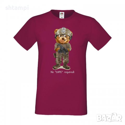 Мъжка тениска  bear No CAPE required,Мече,Меченце,Животно, Играчка,Изненада,Подарък,Повод,, снимка 7 - Тениски - 37293740