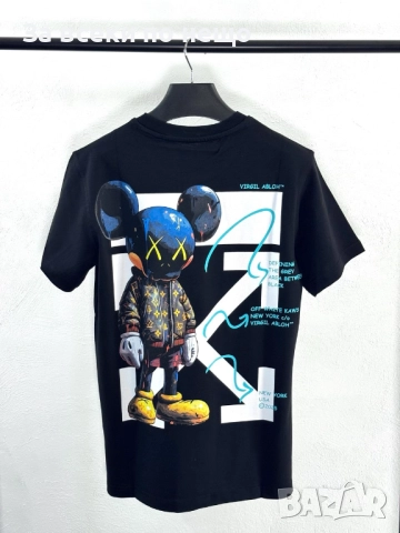 Off-White Мъжка Черна Тениска👕Мъжка Блуза С Къс Ръкав В Черен Цвят Код V.B.25