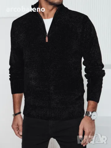 Мъжки пуловер с цип, 4цвята , снимка 13 - Пуловери - 48259548