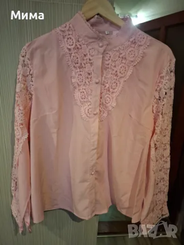 Дамска блуза с дантела, снимка 2 - Блузи с дълъг ръкав и пуловери - 49201000