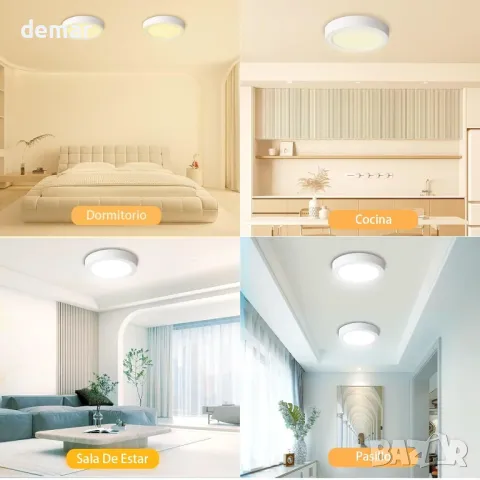 Кръгла LED лампа за баня, 15W, 1620LM, водоустойчива таванна лампа IP44, 17CM студено бяла светлина, снимка 6 - Лед осветление - 49904784