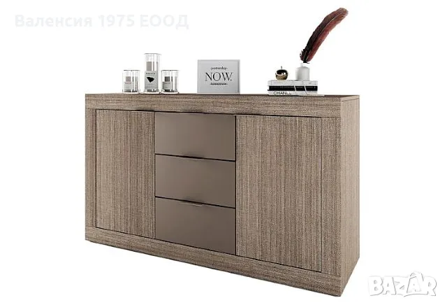 Скрин Сити 3075 дъб артисан или комбинация мока/ лате, снимка 5 - Скринове - 47352516