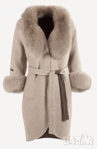Палто алпака и косъм лисица