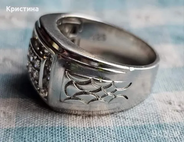 Масивен сребърен пръстен , снимка 8 - Пръстени - 49040814