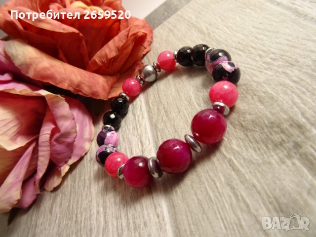 Дамска гривна от естествени камъни, снимка 3 - Гривни - 39614159