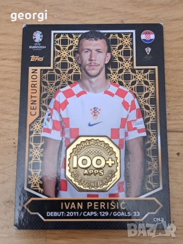 Колекционерска футболна карта на Ivan Perisic Match Attax Euro 2024