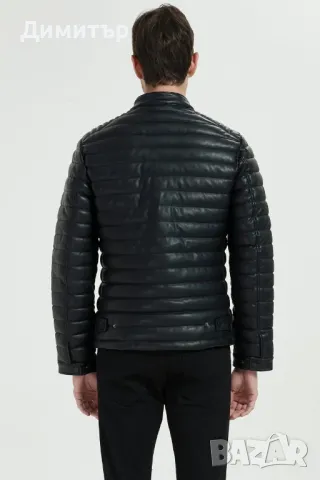 Мъжко кожено яке , снимка 8 - Якета - 47662511