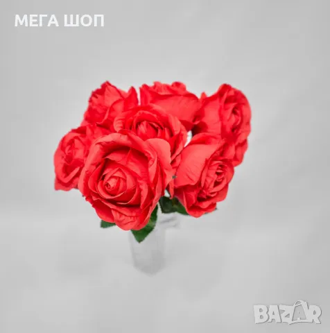 Елегантни изкуствени букети от рози – идеални за декорация и подарък, снимка 3 - Изкуствени цветя - 50346378