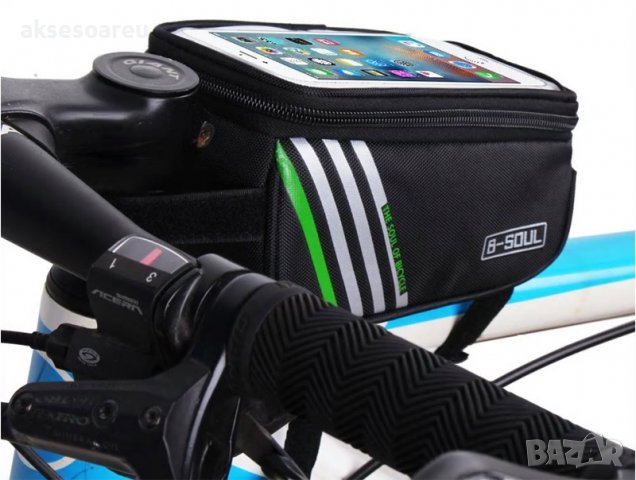 Велосипедна чанта за предна тръба за колело Аксесоари за колоездене Водоустойчив сензорен екран MTB , снимка 4 - Аксесоари за велосипеди - 37654039