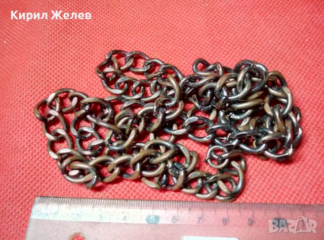 ЗДРАВ ПОМЕДНЕН ЛАНЕЦ ВЕРИЖКА КОЛИЕ от БЛАГОРОДНА СТОМАНА ВИНТИДЖ ПЛЕТКА 47320, снимка 10 - Колиета, медальони, синджири - 47296122