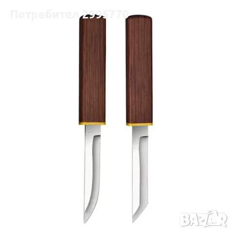 Две в 1 , два прави ножа от неръждаема стомана, снимка 2 - Ножове - 47202889