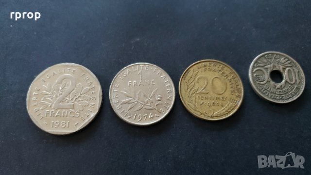 Монети. Франция.Френски франк . , снимка 1 - Нумизматика и бонистика - 35451215