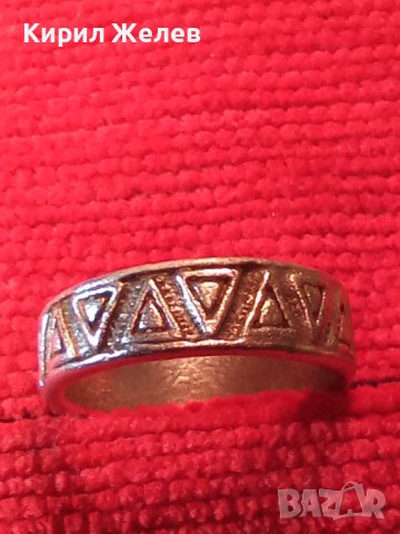 СТАРИНЕН РЕТРО ОРНАМЕНТИРАН СРЕБЪРЕН ПРЪСТЕН ХАЛКА ОКСИДИРАНО СРЕБРО925 АНГЛИЯ РЪЧНА ИЗРАБОТКА 39913