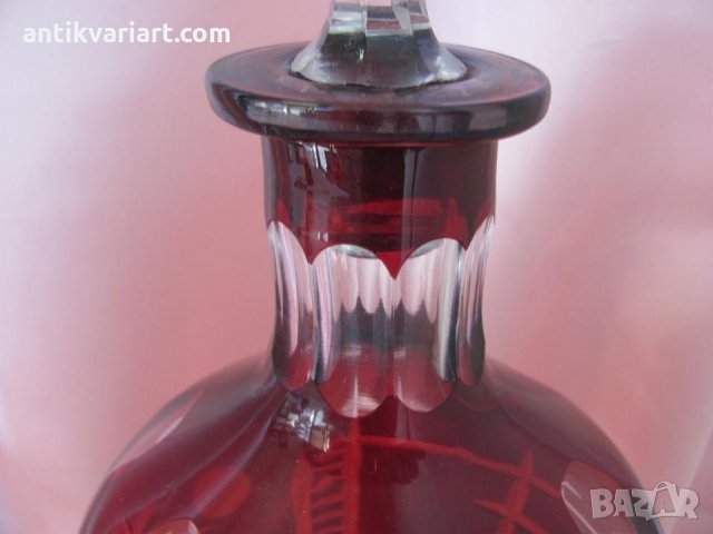 Стара Много голяма Кристална Гарафа, снимка 3 - Антикварни и старинни предмети - 26246489