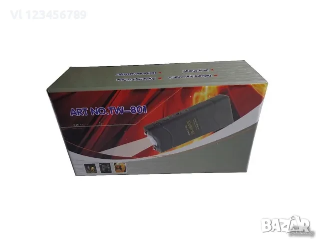 Компактен мощен електрошок за самоотбрана - W-801, снимка 3 - Оборудване и аксесоари за оръжия - 50802788
