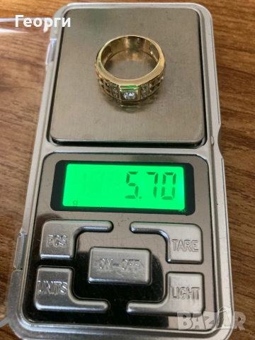 Златен мъжки пръстен 14 карата, снимка 2 - Пръстени - 53372785