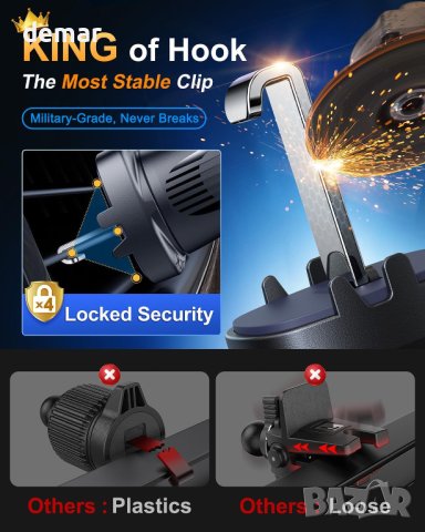 Магнитна стойка за кола за телефон iPhone 12-15 Pro Max Plus Mini, сив, снимка 5 - Резервни части за телефони - 43075070