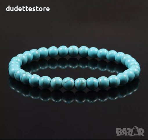 Гривна с естествен камък тюркоаз , снимка 1