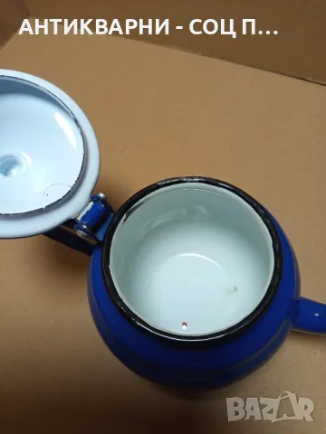 Соц Стар Мъничък Емайлиран Чайник, снимка 7 - Антикварни и старинни предмети - 50038389