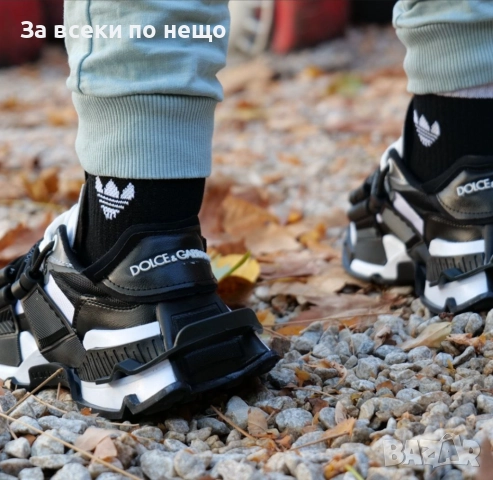 Dolce&Gabbana Унисекс👟Мъжки Черни Маратонки С Кутия👟Дамски Спортни Обувки Бяло с Черно Код S125, снимка 3 - Маратонки - 52417914