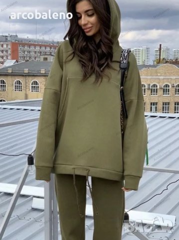 Дамски есенно-зимен ежедневен комплект от две части, 4цвята, снимка 9 - Комплекти - 39018781