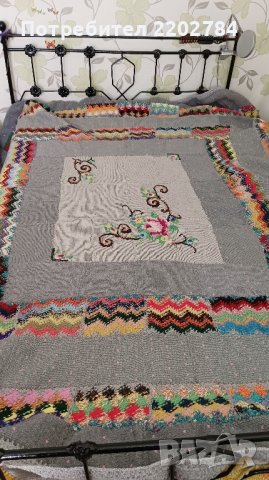 Ръчно плетена кувертюра,покривало за спалня, одеало 