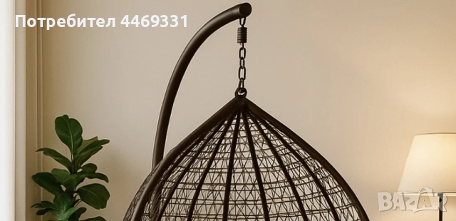 Градинска висяща люлка тип гнездо,яйце–Промоция!, снимка 3 - Столове - 52375556