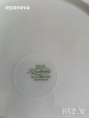 Порцеланова, немска чиния с Фонтан ди Треви , Рим . , снимка 4 - Чинии - 48284904