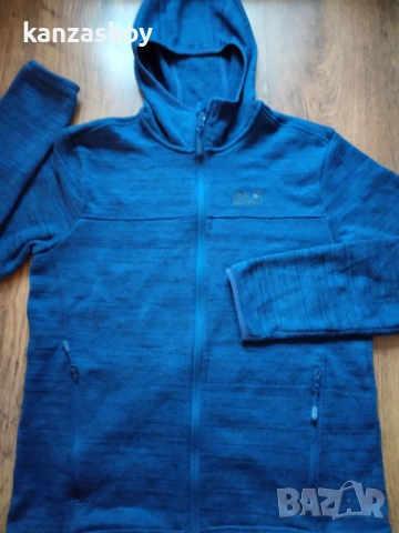 Jack Wolfskin Men Aquila Hooded Royal Blue - мъжко поларено горнище С, снимка 4 - Спортни дрехи, екипи - 53276133