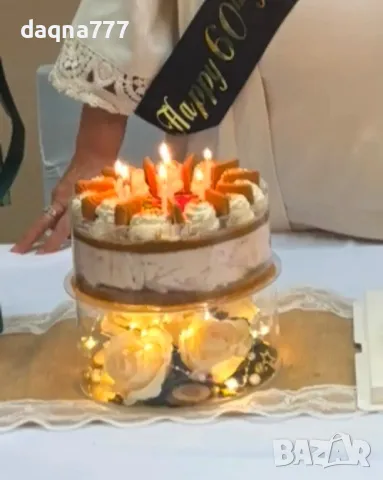 Прозрачни ефектни  поставки за торта, снимка 8 - Форми - 50345323