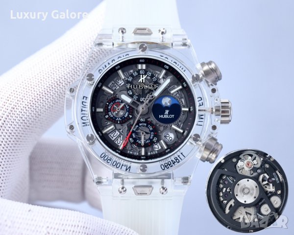Мъжки часовник Hublot Big Bang Unico Magic Sapphire с кварцов механизъм, снимка 4 - Мъжки - 36927359