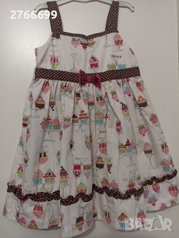 Лятна рокля на кексчета 4 г., снимка 1 - Детски рокли и поли - 39642427