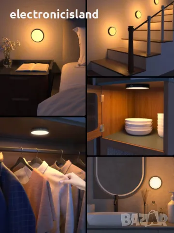 Преносимa LED Акумулаторна сензорна светлина лампа с вградена 1000mAh батерия за шкаф гардероб.., снимка 4 - Лед осветление - 49463512