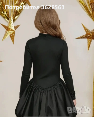 детска черна рокля, снимка 2 - Детски рокли и поли - 53137397