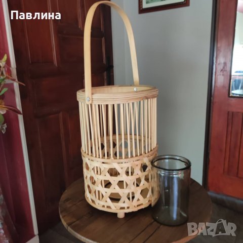 Свещници от ратан, снимка 6 - Други - 37206029