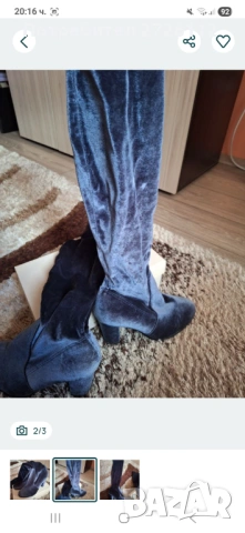 Ботуши дамски от велур , снимка 2 - Дамски ботуши - 53249955