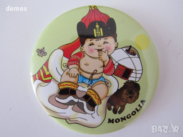 Автентичен метален магнит-отварачка от Монголия, серия