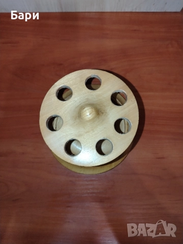 Красива дървена стойка за седем лули, снимка 4 - Други ценни предмети - 51929060