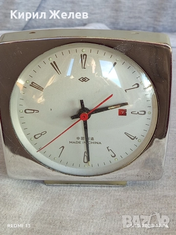 Стар механичен будилник MADE IN CHINA рядък за КОЛЕКЦИЯ ДЕКОРАЦИЯ 43503, снимка 5 - Антикварни и старинни предмети - 51953066