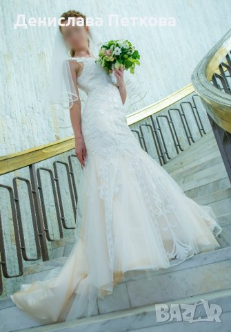 Булчинска рокля тип "русалка" , снимка 3 - Сватбени рокли - 32784155