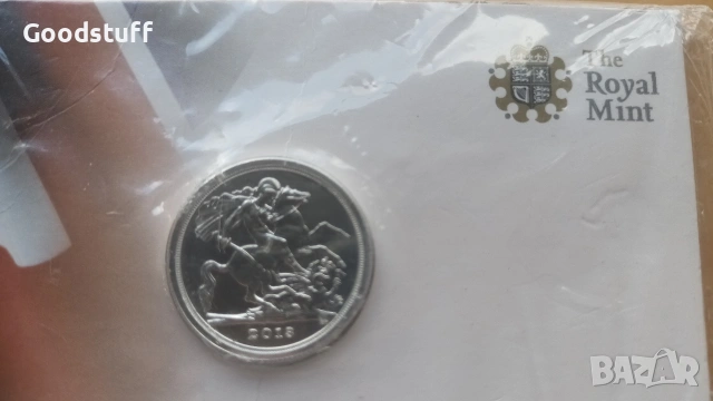 20 паунда 2013, сребро 999, Великобритания UNC,20 pounds, Свети Георги, снимка 4 - Нумизматика и бонистика - 53497021