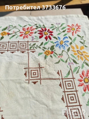 Уникална везана ленена покривка. 12 цвята!!, снимка 3 - Други стоки за дома - 51544265