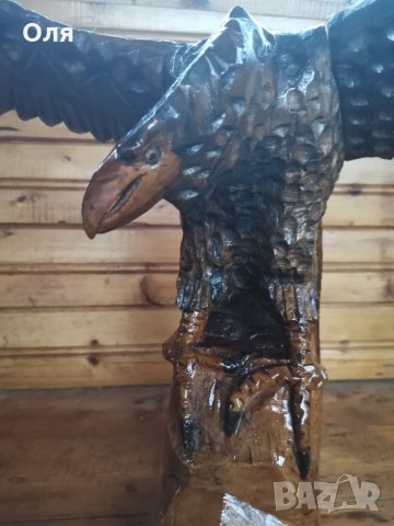 Продавам дървена фигура орел , снимка 2 - Декорация за дома - 28820671