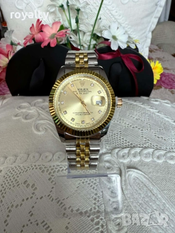 Rolex Нов Мъжки Часовник с Кварцов Механизъм Ролекс 