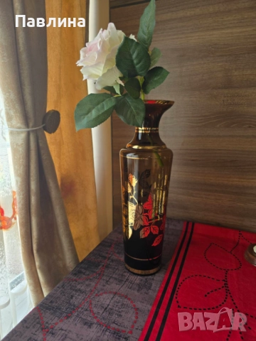 Голяма стъклена ваза, снимка 5 - Вази - 51946557