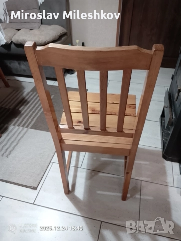столове от масивно дърво 3бр, снимка 2 - Столове - 52925258
