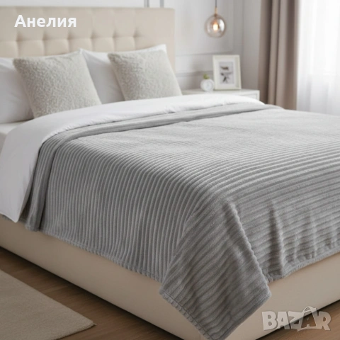 Меко и ватирано микрофибърно одеяло 200x220 см за топъл и стилен сън, снимка 3 - Други стоки за дома - 53471704