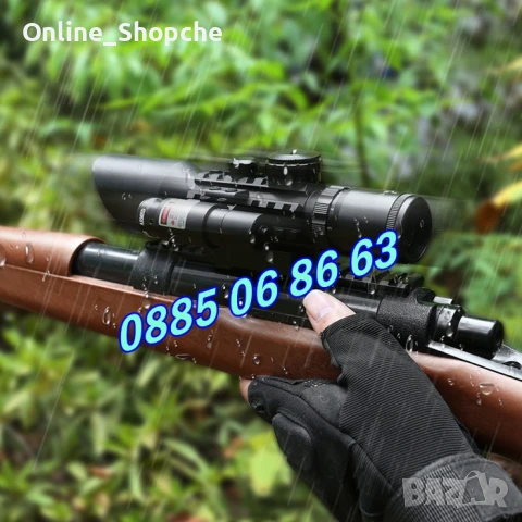 Оптика за пушка с лазерен прицел, оптически мерник 3-10x42Е, захват 10-22 мм, снимка 3 - Оборудване и аксесоари за оръжия - 50513563