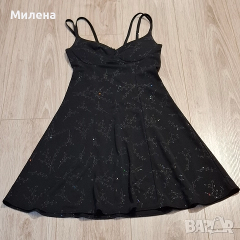 Дамска елегантна рокля с брокат - S/M